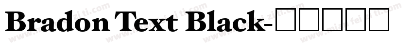 Bradon Text Black字体转换